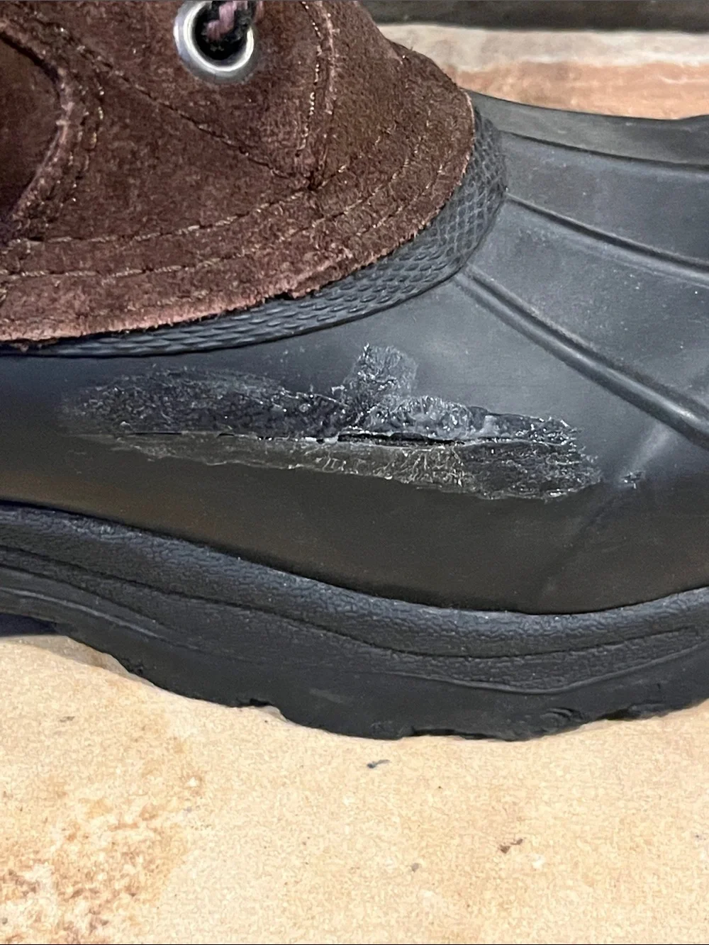 ThermoLite Brown Leather & Black Rubber Waterproof Winter Boots